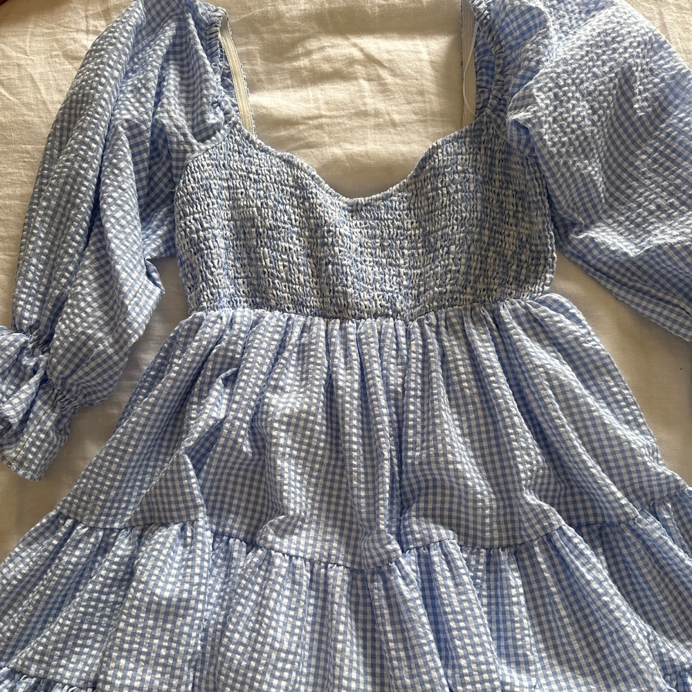 Gingham Babydoll Dress